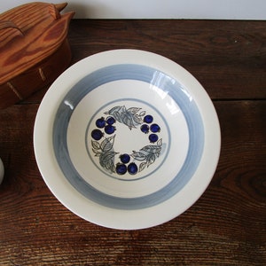 Vintage zeldzame RORSTRAND Zweden GILLE Soup Plate Collectible Blue White Plate Hand Painted Plate Scandinavisch Design Scandi Design afbeelding 10