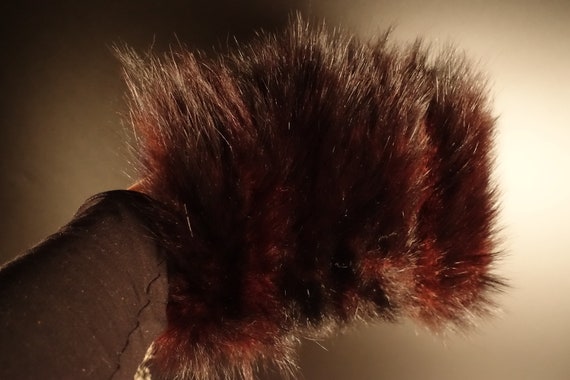 1930s  Antique Real Fur Muff Vintage Brown Retro … - image 4