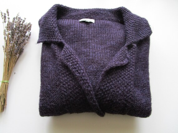 Vintage Alpaca Mohair Wool Cardigan Womens wool ca