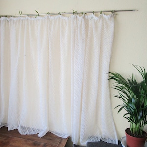 Shabby Chic Gardinen Schieren Netz Gardinen Vintage Vorhänge 1960er Vintage SpitzenVorhänge Vintage Französische Vorhänge W-86"/218 cm x H-47"/119 cm