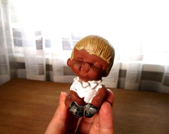 Swedish Red Clay Ceramic Doll Figurine With Hat - Etsy