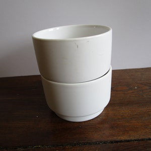 ONE Mid Century Modern Small White Planter Pot vintage Sagaform Stoneware Plant Holder Bowl Céramique Suède Décor Scandinave Design image 6