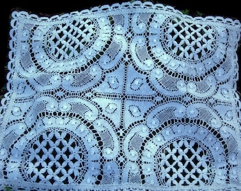 Vintage French Crochet Doily Shabby Chick Doily White Doilies Square Doilies Shabby Chick Home Decor Christmas gift