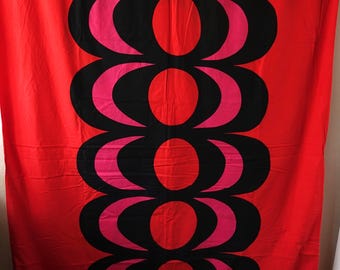 Vintage Marimekko Påslakan för enkelsäng Finland Maija Isola 1965 "KAIVO" mönster 59'' X 78''/ 150 cm x 200 cm