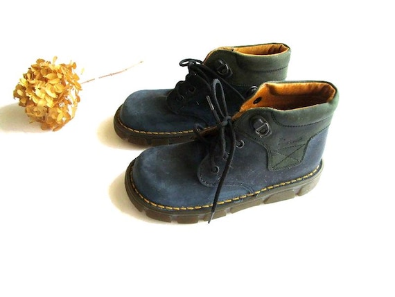 Dr.Martin 00s made in England激美！ブルースウェード Doc Martens Leather Women's size 7 ? England Blue Bouncing