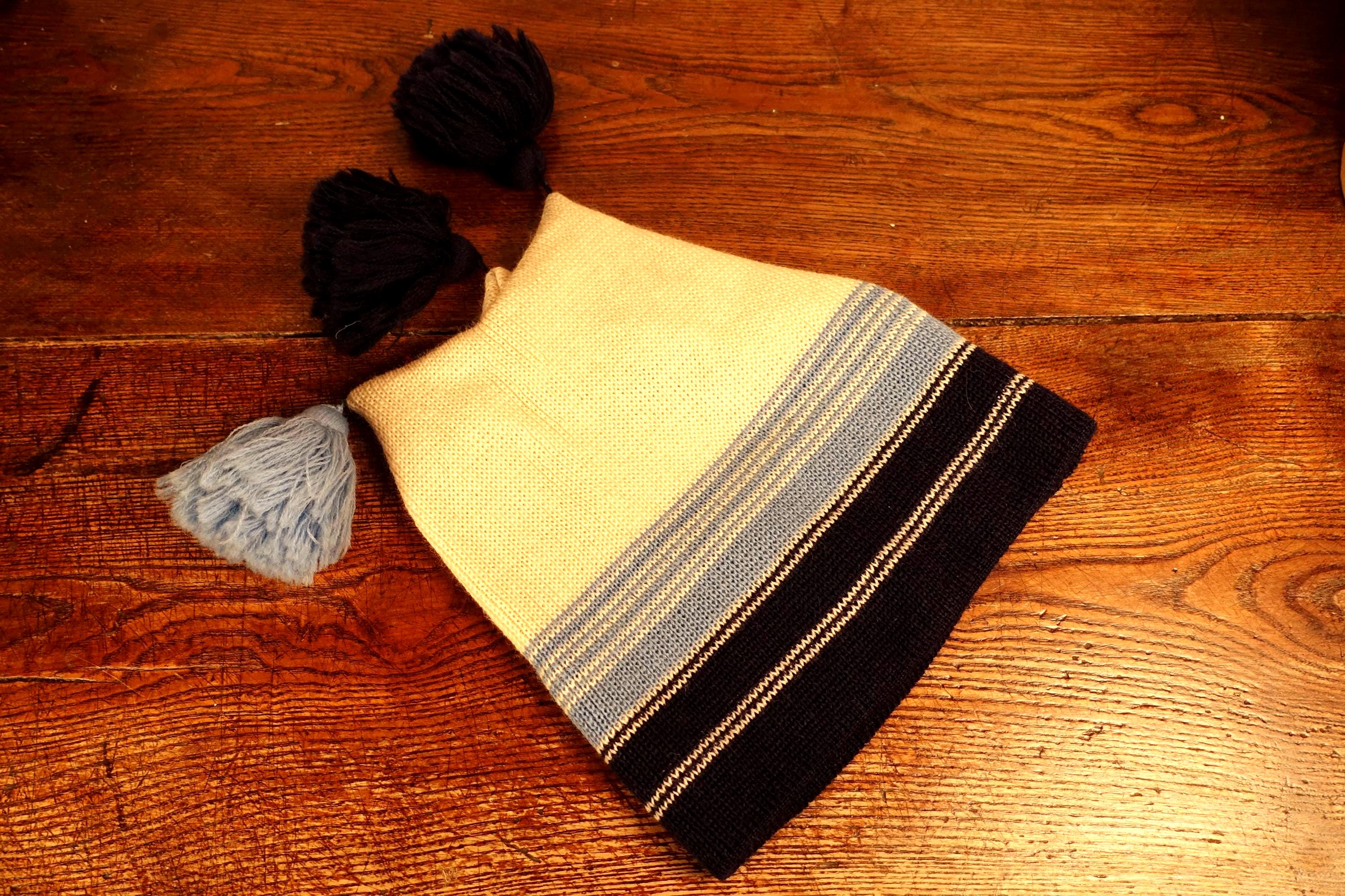 帽子 [Archive] 90s Nordic Pattern Chullo Hat 90s Vintage Knit Scandinavian Cap Sami Style Finland Wool Hat