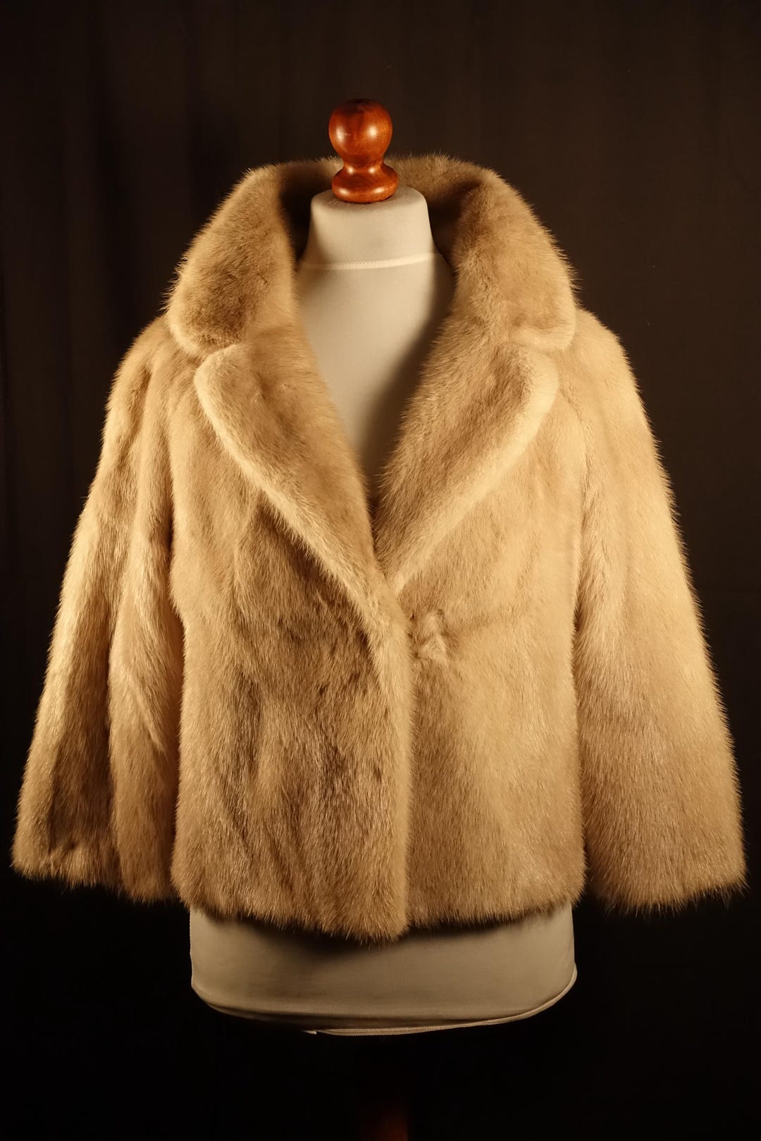 Genuine Mink Fur Virgin Wool Coat