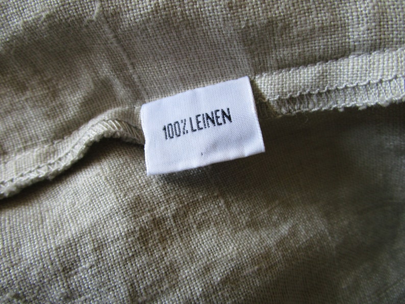 Vintage reine LINEN Jacke Blazer Mantel mit Taschen Frauen ausgestattet lange Jacke Leichter Mantel Oatmeal Beige Damen US18 UK22 EU50 Bild 5