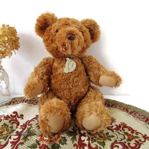 Adorable Vintage Teddy Bear . Bartholomew Bear. Collectible Bears.  Danish Teddy Bear. Jointed Brown Bear Bear Stuffed Toy 12 inches 31 cm