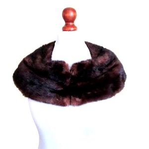 Real Mink Collar Fur Collar  Lux 1950s 1960s Vintage Retro Women Accessories Natural Real Mink Fur Detachable Collar