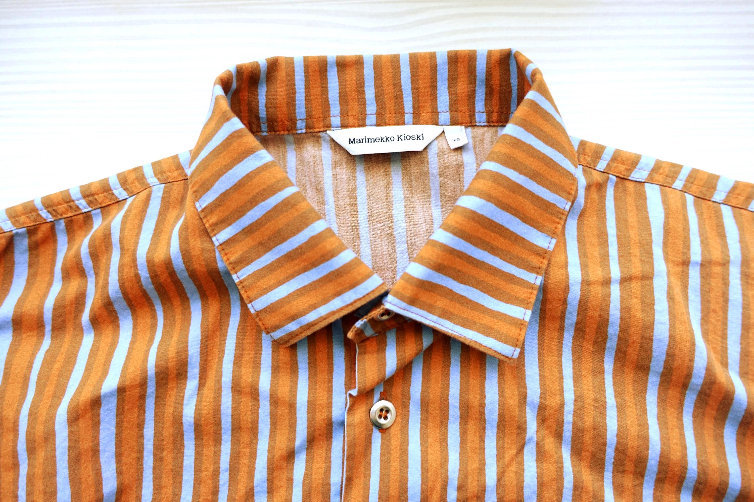 トップス 1970s marimekko stripe shirt Vintage 1960's “marimekko” Label Sprouse Style Mod Cotton