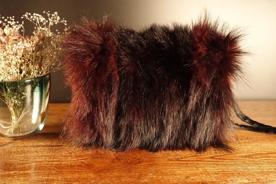 1930s  Antique Real Fur Muff Vintage Brown Retro … - image 2