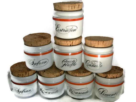 Adorabile contenitore di spezie francesi vasetti di spezie Porcelaine  D'auteuil France PARIS Porcelain Spice Container -  Italia