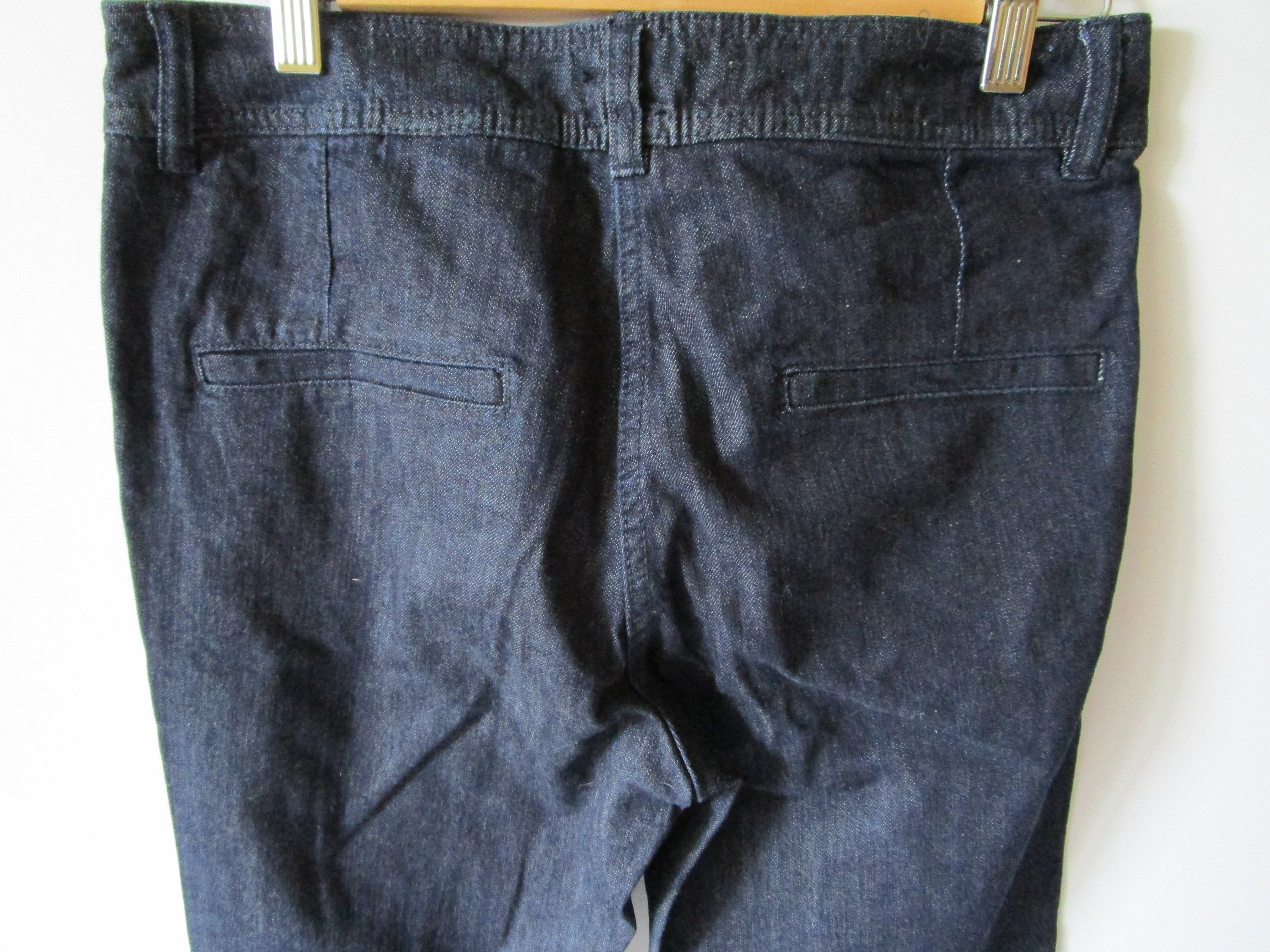 Vintage Blue Jeans Flair Bell Bottoms Dark Blue Denim 4 - Etsy