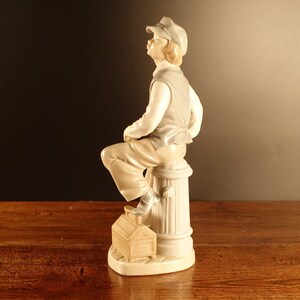 Vintage LLADRO Nao Young Boy & Shoe Shine Box and Fire Hydrant Collectible Porcelain Figurine 10 Tall Made in Spain image 7