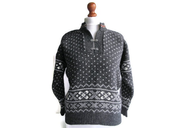Vintage Bosselini Norwegian Jumper Nordic Wool Swe