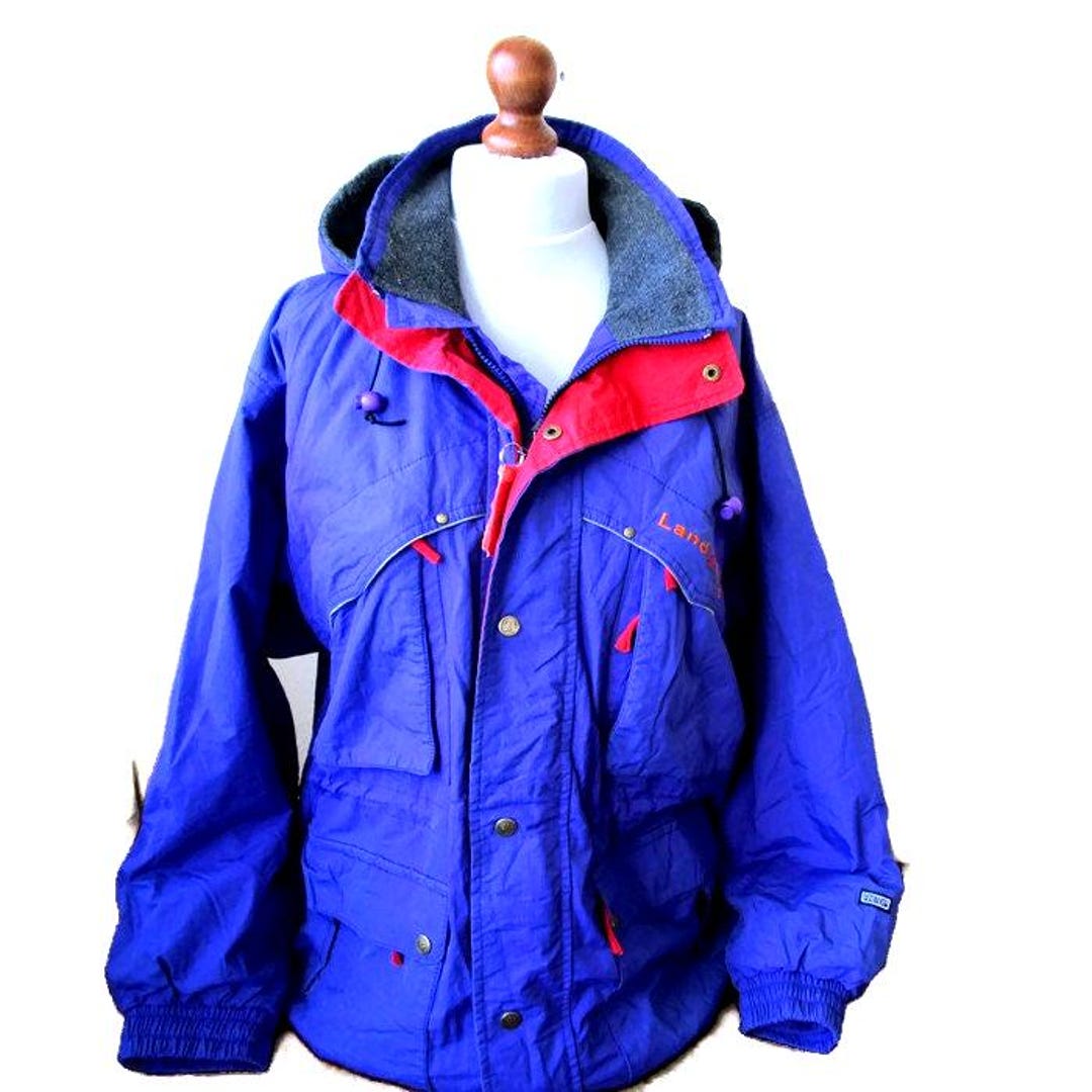 Vintage Land & Lake Parka 80s Jacket Blue Red Winter Parka