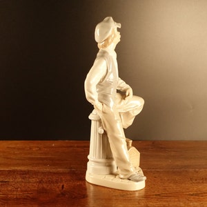 Vintage LLADRO Nao Young Boy & Shoe Shine Box and Fire Hydrant Collectible Porcelain Figurine 10 Tall Made in Spain image 3