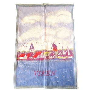 Norway Viken Tea Towel 100% Cotton Woven Tapestry Norway Souvenir Tea Towel Collectible Dish Towel Travel Souvenir Scandinavian Wall Hanging