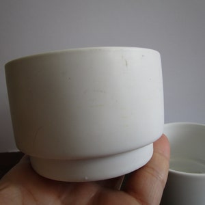 ONE Mid Century Modern Small White Planter Pot Vintage Sagaform Stoneware Plant Holder Bowl Ceramic Sweden Decor Scandinavian Design image 5