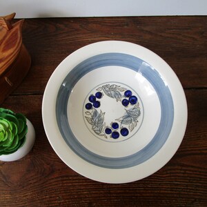 Vintage zeldzame RORSTRAND Zweden GILLE Soup Plate Collectible Blue White Plate Hand Painted Plate Scandinavisch Design Scandi Design afbeelding 5