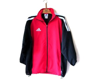 Y2K Vintage Sportjacke Rote Trainingsjacke Laufjacke Joggingjacke Vintage Größe XL 176 cm Unisex Streetstyle Gender Neutral