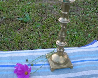 Vintage Solid Brass Candle Holder Vintage Brass Candle Stick Antique Brass Home Decor 1940s. Christmas gift.