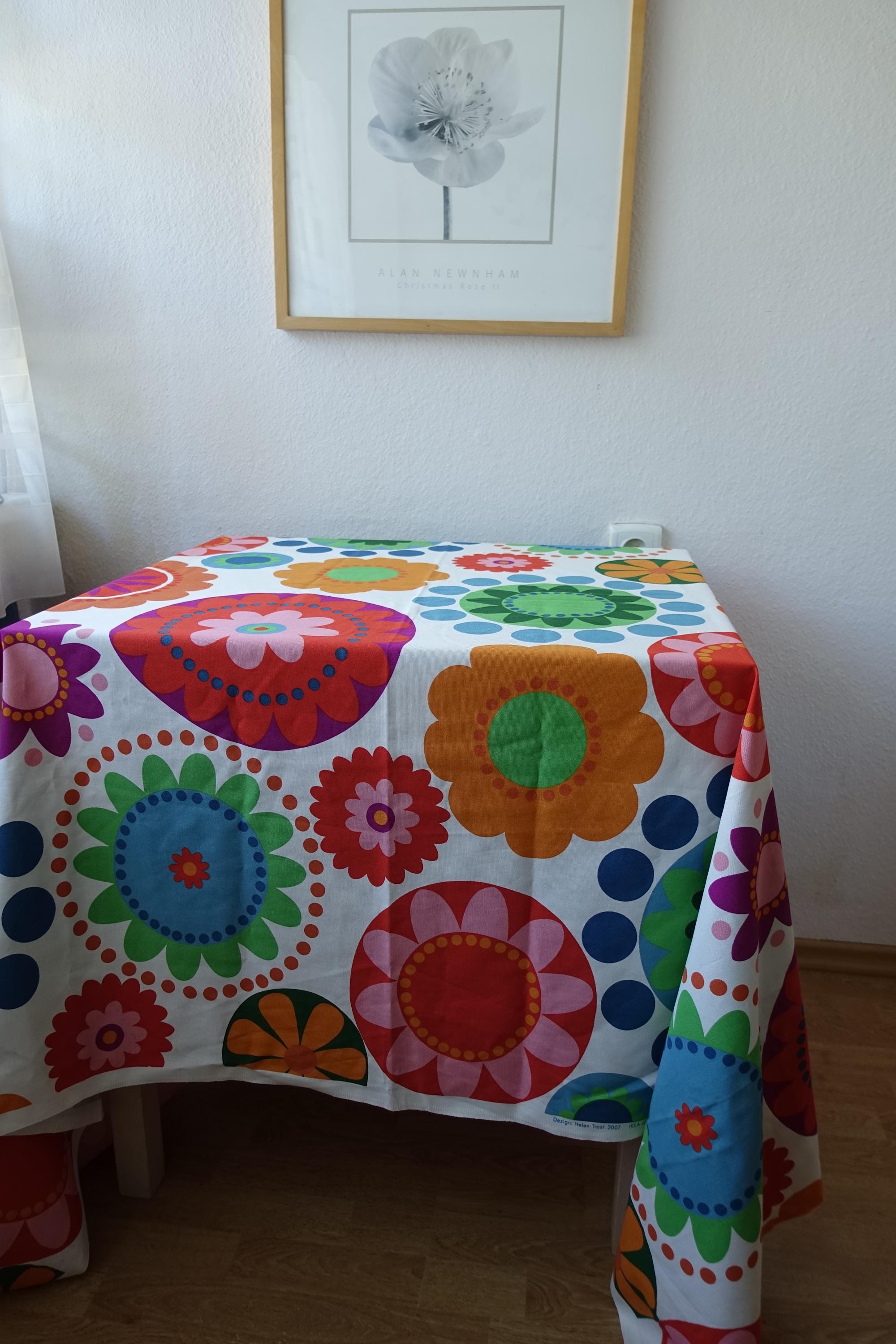 220cm x 152cm Stück Baumwollstoff Ikea Schweden Helen Trost Skandinavisches Design Blumendruck für Tischdecke Kissen Vorhang Taschenherstellung