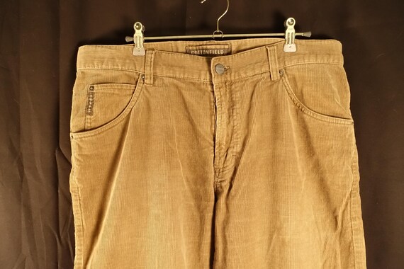 90s Vintage Corduroy Shorts Pants Men Trousers for Men Beige