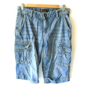 MEN&#39;S JEANS SHORTS 00&#39;s Men Denim Cargo Shorts Festival Wear Summer Hipster Nerd Shorts Menswear Men Fashion Men Style size Small