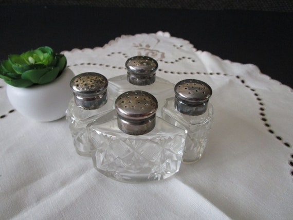 Antique Swedish Fancy Crystal Salt Pepper Spice Sugar Shaker 