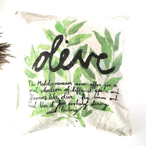 Pure Linen Cushion Cover Beige Green Throw Pillow Cover Decorative Pillow Mediterranean Natural Home Decor 00s Vintage Home Decor