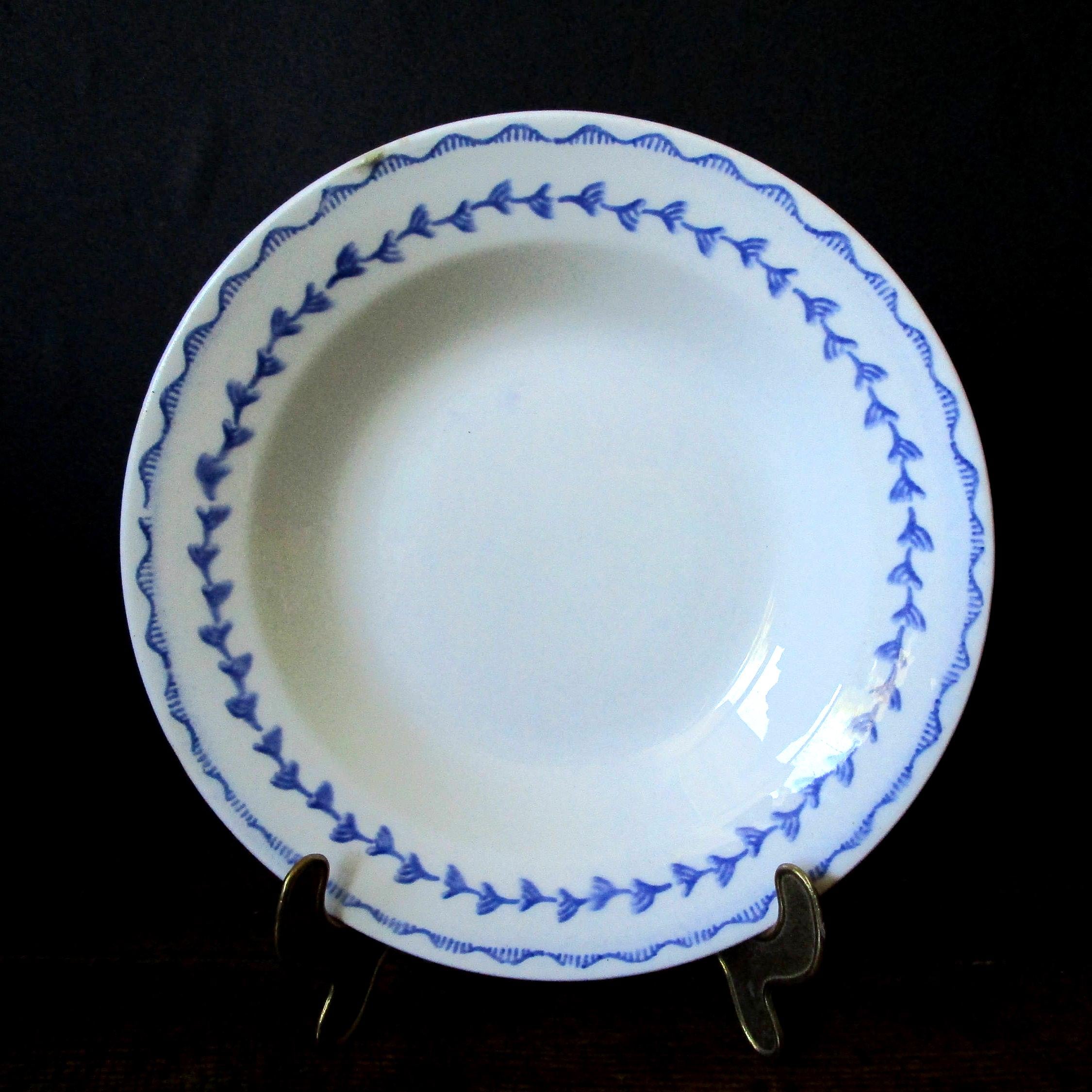 Vintage ARABIA Suomi Finland Soup Plate Blue and White Dinner