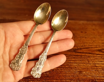 ヴィンテージノルウェーシルバーメッキティースプーン：7個セット