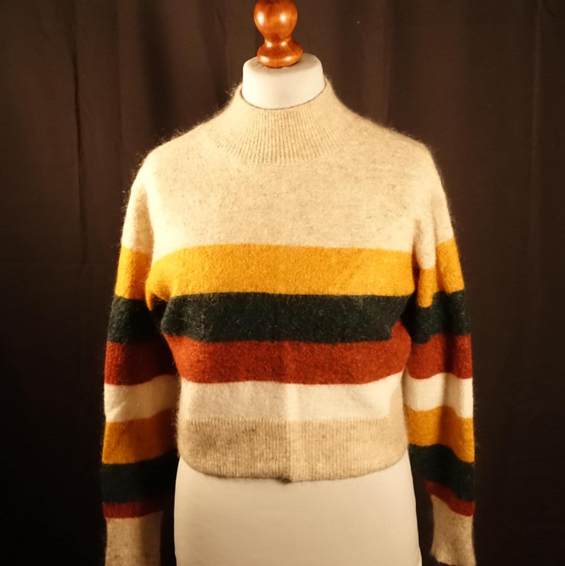 Mohair Mosterd Gele Trui MOHAIR GEBREIDE VEST MOSTERD DAMES H&M BE