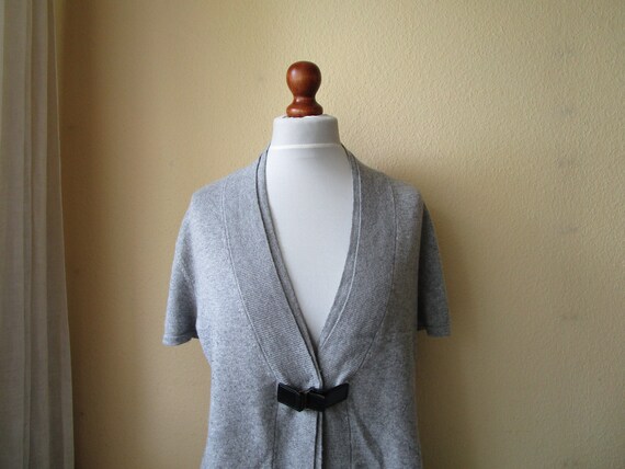 Y2K Vintage Grey Vest Women Wool Blend Sweater Ve… - image 2