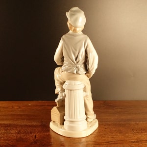 Vintage LLADRO Nao Young Boy & Shoe Shine Box and Fire Hydrant Collectible Porcelain Figurine 10 Tall Made in Spain image 4