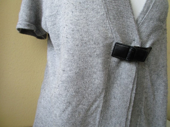 Y2K Vintage Grey Vest Women Wool Blend Sweater Ve… - image 3