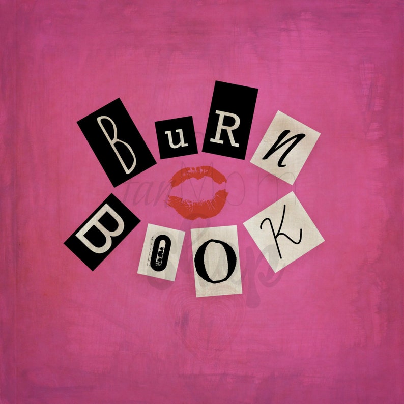 topseller mean girls inspired burn book printable digital
