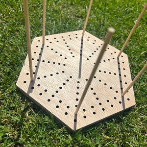 Crochet HEXAGON blocking board for up to 18x18cm. Small batch locally made.