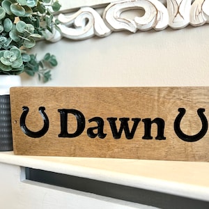 Stable Door Name Sign for Horses and Ponies | Personalised | Engraved Carved Wood |