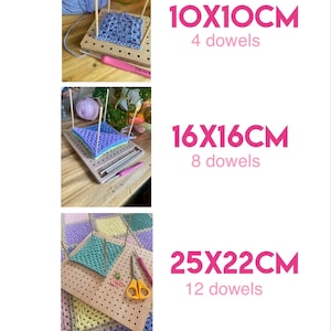 Crochet granny square blocking board - different sizes