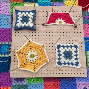 EXTRA LARGE Crochet blocking board for blocking motifs and granny squares up to 36x36cm. Small batch locally made.