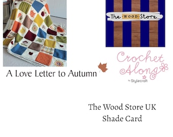 A Love Letter To Autumn CAL shade card - Stylecraft 2026 CAL