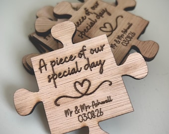 Wedding Puzzle Piece Favour | Fully Customisable
