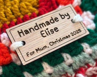 Personalised Wooden Button. Customise your Handmade Crafts