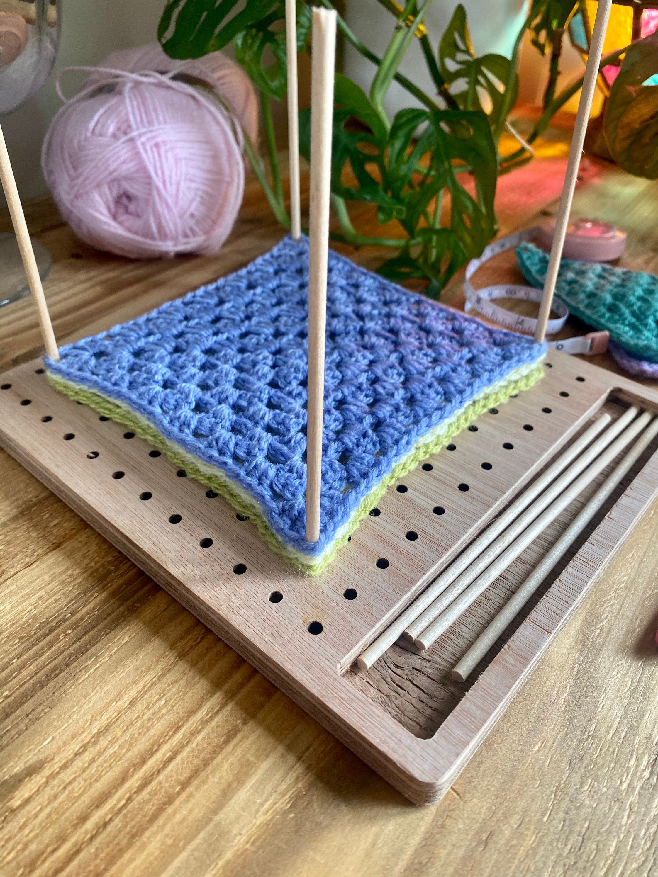 Granny Square Crochet Knit Blocking Board for up to 16x16cm. Small Batch  Locally Made. 