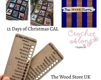 12 Days of Christmas  CAL shade card - Stylecraft 2026 CAL