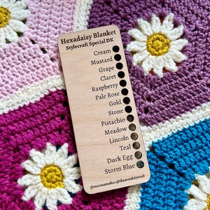 Meema Makes Hexadaisy Blanket Stylecraft Shade Card - wszystkie projekty MeemaMakes | Yorkshire Sampler, Grandma Love