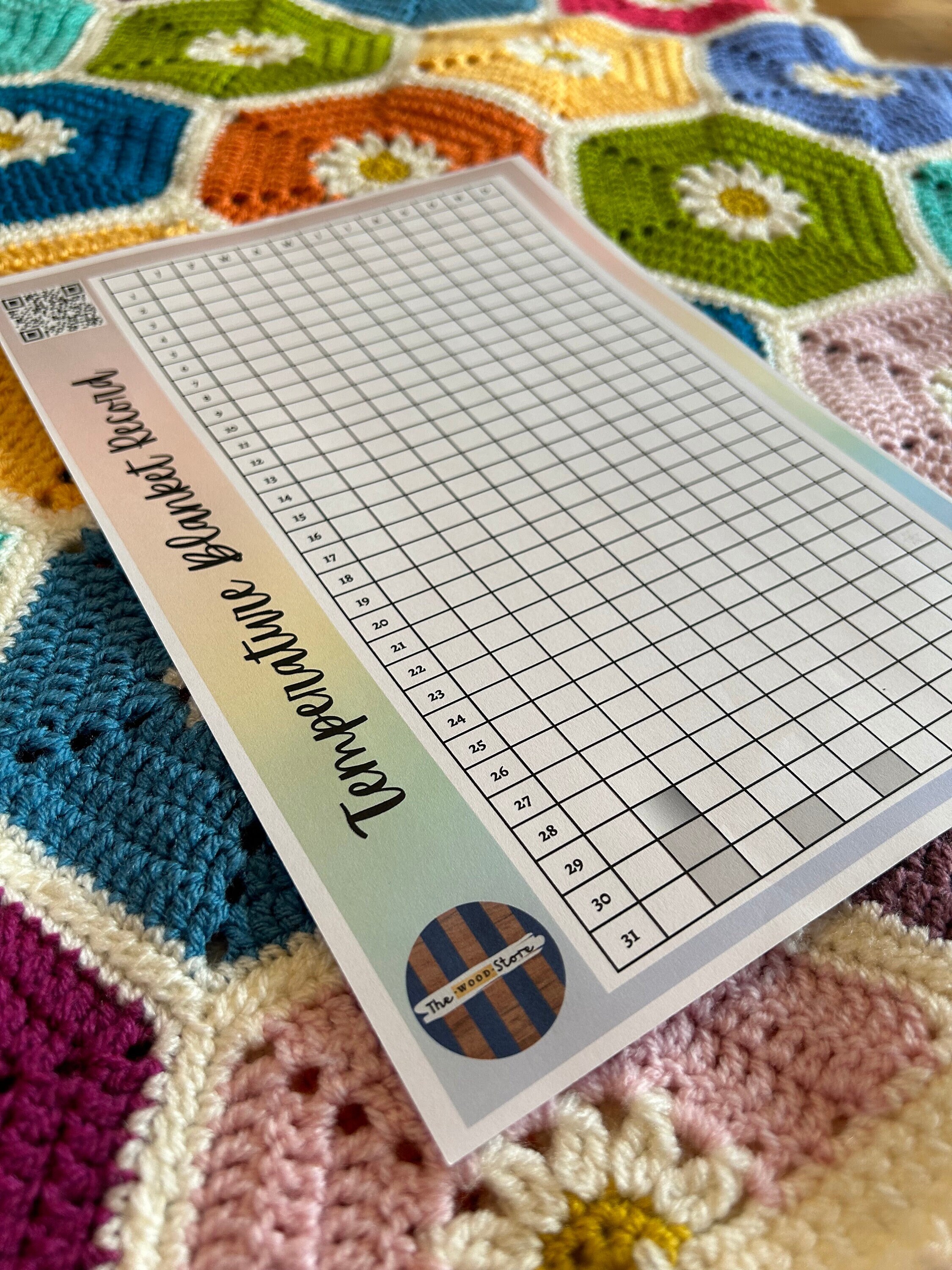 Temperature Blanket Record Log - DIGITAL DOWNLOAD - Crochet Knit